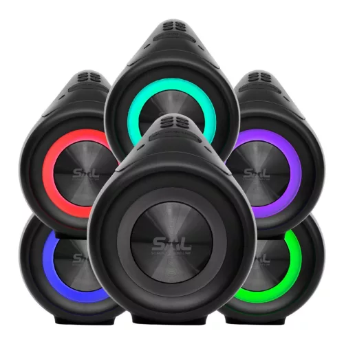 SAL BT 5000 hordozható bluetooth kihangosító, 2 x 25 W, sztereó boombox, FM rádió, USB, microSD, beépített mikrofon, RGB LED, ~6,5 óra üzemidő
