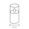 LED-es gyertya szett, üvegben, Ø5x10/12,5/15 cm