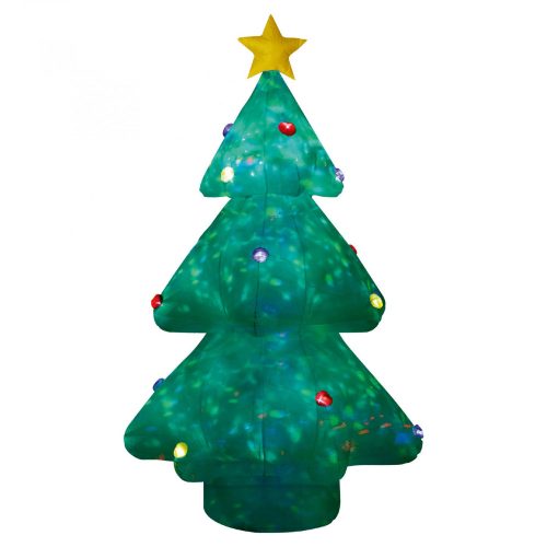 Felfújható karácsonyfa, 240 cm, belső LED projektorral