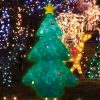 Felfújható karácsonyfa, 240 cm, belső LED projektorral