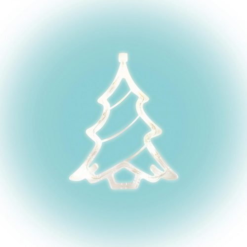 LED-es ablakdísz, karácsonyfa