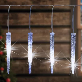   Jégcsap fényfüzér, 240 hidegfehér LED, IP44 hálózati adapter