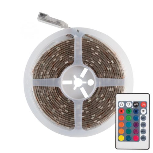 LED szalag, 5m, RGB, szett, 150LED