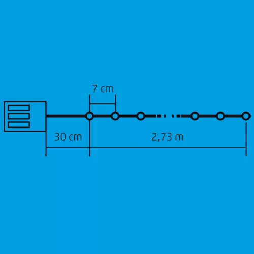 LED-es mini gömb fényfüzér
