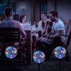 Napelemes üveggömb dekoráció színes micro LED füzérrel