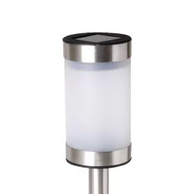   Solar lámpa fém, fehér és színváltós LED, színes dobozban