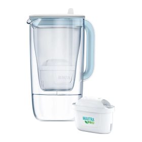   BRITA 1050452 Glass Jug üveg vízszűrő kancsó 2.5L világoskék
