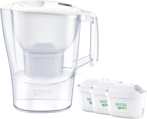Brita BR1053054 Aluna vízszűrő kancsó, fehér, 3 db Maxtra Pro Pure Performance szűrőbetéttel
