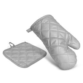   Family 56051D Edényfogó kesztyű és alátét szett - 25 cm - szürke