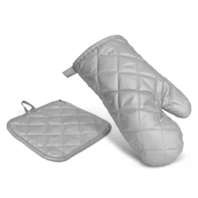   Family 56051D Edényfogó kesztyű és alátét szett - 25 cm - szürke