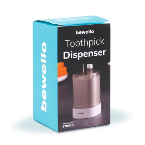 Bewello BW57097G Fogpiszkáló adagoló tárolóval - 59 x 46 x 56 mm - fehér