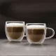 Vog&Arths 57176B Duplafalú cappuccino üveg csésze - 250 ml - 2 db / csomag