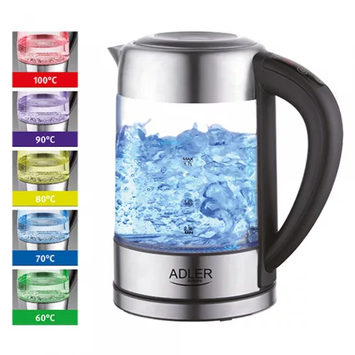 Adler AD1247 Vízforraló hőszabályozóval, 1.7L