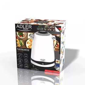   Adler AD1295W Vízforraló LCD kijelzővel és hőmérsékletszabályzóval, 1,7L