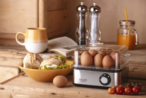 Adler AD4486 500-800W (8 tojáshoz) inox elektromos tojásfőző