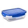 Benetton BE-0701-MT 3 részes boroszilikát üveg ételtároló dobozok fedővel, 300, 570, 1180 ml