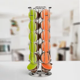   Bewello BW1001B Fém kávékapszula tartó - 24 db Dolce Gusto kapszulához - króm