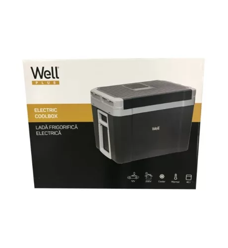 Well COOLBOX-DV4003-WL AC/DC Szivargyújtós autós, elektromos hűtőláda 12V/230V 40L-es húzható gurulós