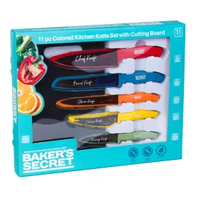   Baker's Secret DA00993 Baker's Secret - 11 darabos színes konyhai kés