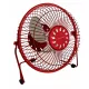 Esperanza Yugo asztali USB ventilátor, 6 col, piros