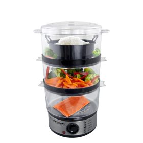   Esperanza Volcano elektromos párológép, 400 W, fekete-ezüst