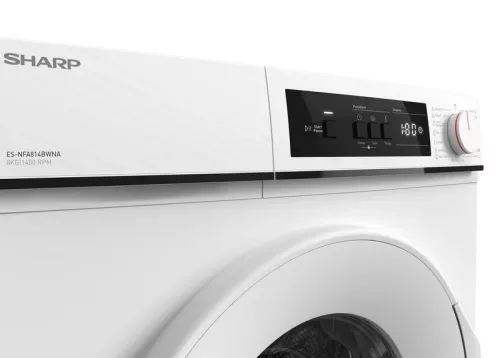 SHARP ES-NFA814BWNNA-EE elöltöltős mosógép (8kg, 1400 fordulat)