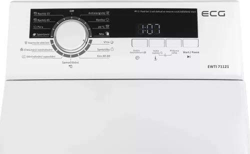 ECG EWTI 71121 Mosógép felültöltős A fehér, 7Kg