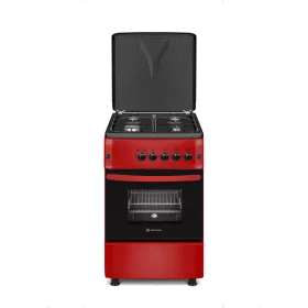   NOVACOOK PB-gáz üzemű gáztűzhely 4 égős 50x60 meggypiros (F5S40G2R LPG)
