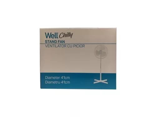 Well FAN-STAND-CHILLY-WL álló ventilátor fehér, 40 cm, 45W