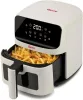 Girmi FG27 Ecofrit Lite forrólevegős sütő – 4.2 liter, 8 program, digitális kijelző, állítható hőmérséklet, Homok-bézs szín (FG2701)