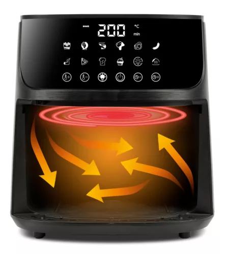 Girmi FG78 forrólevegős sütő, 1500 W, 6 literes, 60 perces időzítővel
