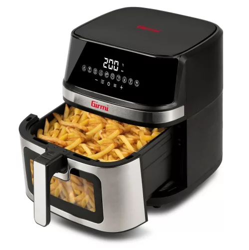 Girmi FG80 Ecofrit XXL forrólevegős sütő - 8 literes, 2 fűtőelemes (2.200 W), 10 előre beállított program, digitális kijelző. (FG8000)