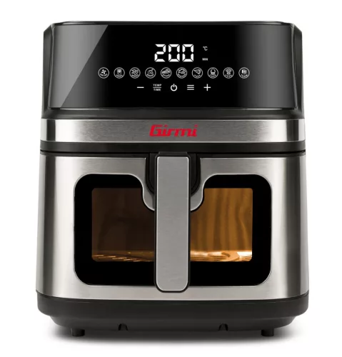 Girmi FG80 Ecofrit XXL forrólevegős sütő - 8 literes, 2 fűtőelemes (2.200 W), 10 előre beállított program, digitális kijelző. (FG8000)