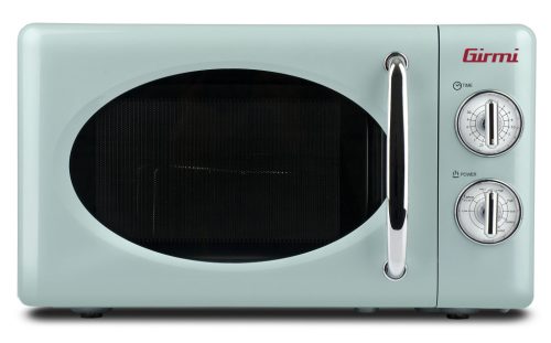 Girmi FM21 Mikrohullámú sütő kékes zöld színben, 20 literes, 30 perces időzítővel, 1150 W (teljesítmény), 800 W (grillteljesítmény)