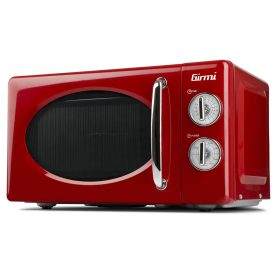   Girmi FM21 Mikrohullámú sütő piros színben, 20 literes, 30 perces időzítővel, 1150 W (teljesítmény), 800 W (grillteljesítmény)