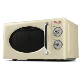   Girmi FM21 Mikrohullámú sütő krém színben, 20 literes, 30 perces időzítővel, 1150 W (teljesítmény), 800 W (grillteljesítmény)