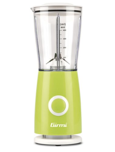 Girmi FR03 kompakt elektromos turmixgép, 170 W teljesítmény, 400 ml-es keverőpohár és rozsdamentes acél pengék, Zöld (FR0303)