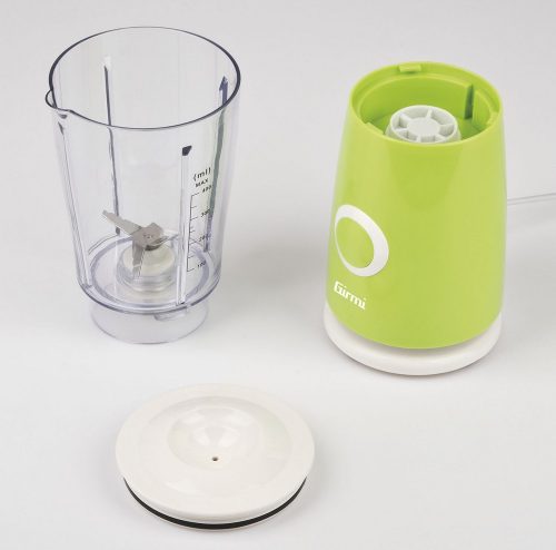 Girmi FR03 kompakt elektromos turmixgép, 170 W teljesítmény, 400 ml-es keverőpohár és rozsdamentes acél pengék, Zöld (FR0303)