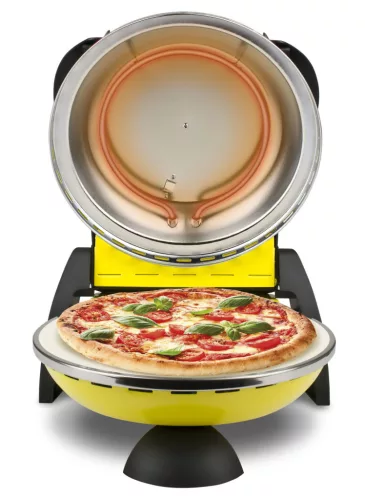 G3 Ferrari G10006 Forno Pizza Delizia Yellow, eredeti sárga színű olasz házi pizza sütő, 5 perc alatt, 400 fokon, 31cm-es pizza