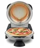 G3 Ferrari G10006 Forno Pizza Delizia Silver, eredeti ezüst színű olasz házi pizza sütő, 5 perc alatt, 400 fokon, 31cm-es pizza