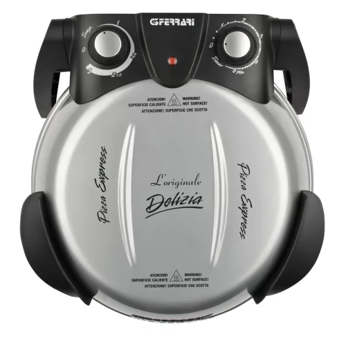 G3 Ferrari G10006 Forno Pizza Delizia Silver, eredeti ezüst színű olasz házi pizza sütő, 5 perc alatt, 400 fokon, 31cm-es pizza