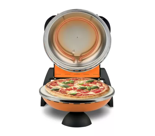 G3 Ferrari G10006 Forno Pizza Delizia Orange, eredeti narancssárga színű olasz házi pizza sütő, 5 perc alatt, 400 fokon, 31cm-es pizza