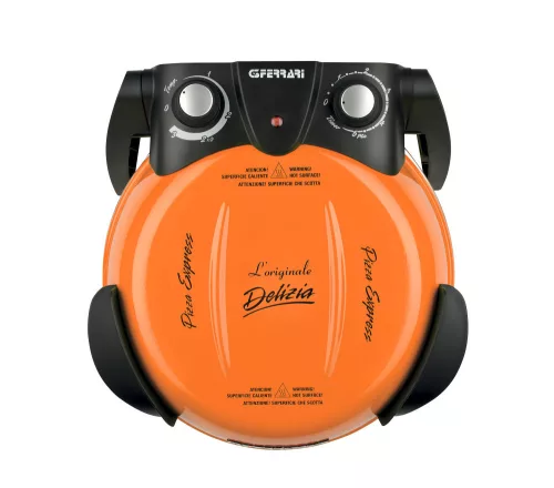G3 Ferrari G10006 Forno Pizza Delizia Orange, eredeti narancssárga színű olasz házi pizza sütő, 5 perc alatt, 400 fokon, 31cm-es pizza