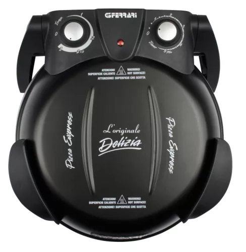 G3 Ferrari G10006 EVO Forno Pizza Delizia Black, eredeti fekete színű olasz házi pizza sütő, 5 perc alatt, 400 fokon, 31cm-es pizza