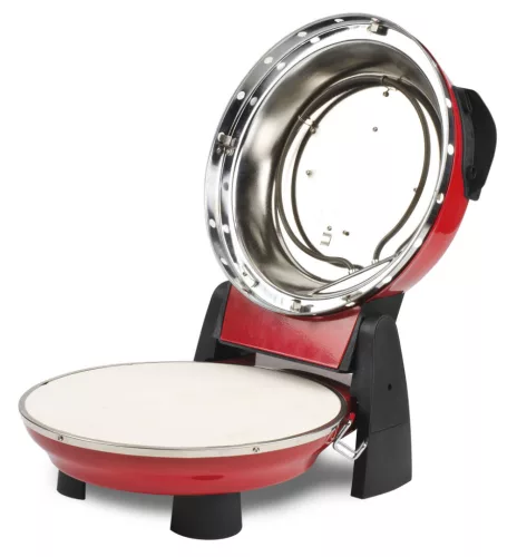 G3 Ferrari G10032 Forno Pizza Plus Snack Napoletana Red, piros/fekete színű olasz házi pizza sütő, 5 perc alatt, 400 fokon, 31cm-es pizza