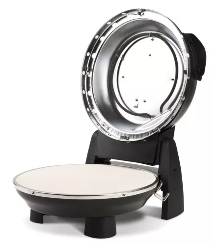 G3 Ferrari G10032 Forno Pizza Plus Snack Napoletana Black, fekete színű olasz házi pizza sütő, 5 perc alatt, 400 fokon, 31cm-es pizza