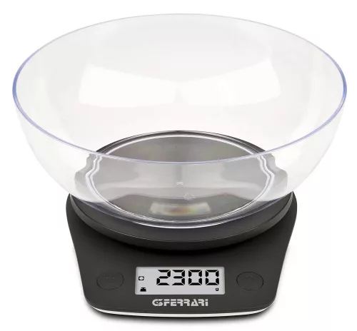 G3 Ferrari G20161 EQUA elektronikus háztartási konyhai mérleg 2 literes tállal, 0,1 g pontosság, 5 kg kapacitás