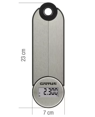 G3 Ferrari G20171 Vittoria összecsukható háztartási mérleg, 1g-5 kg méréshatár, gramm és mililiter méréssel (G2017100)