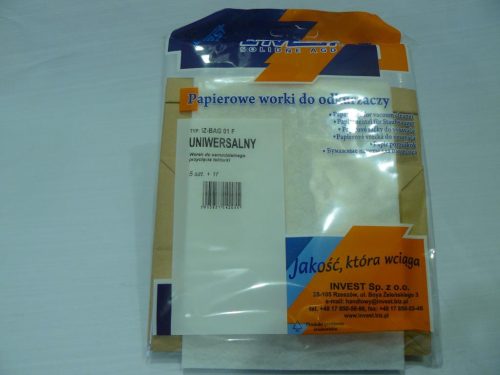 IZ-BAG01.1F  INVEST UNIVERZÁLIS KOMPATIBILIS PAPÍR PORZSÁK (5DB+1FILTER/CSOMAG)