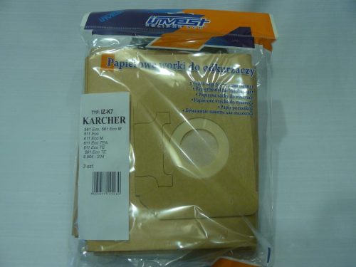 IZ-K7 INVEST KARCHER KOMPATIBILIS PAPÍR PORZSÁK (5DB/CSOMAG)